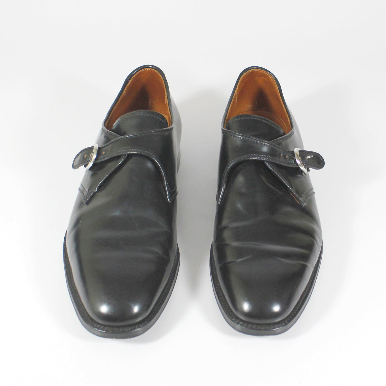 Alden Shell Cordovan Monkstrap Loafers Mens Size 12 D Black Leather 1707